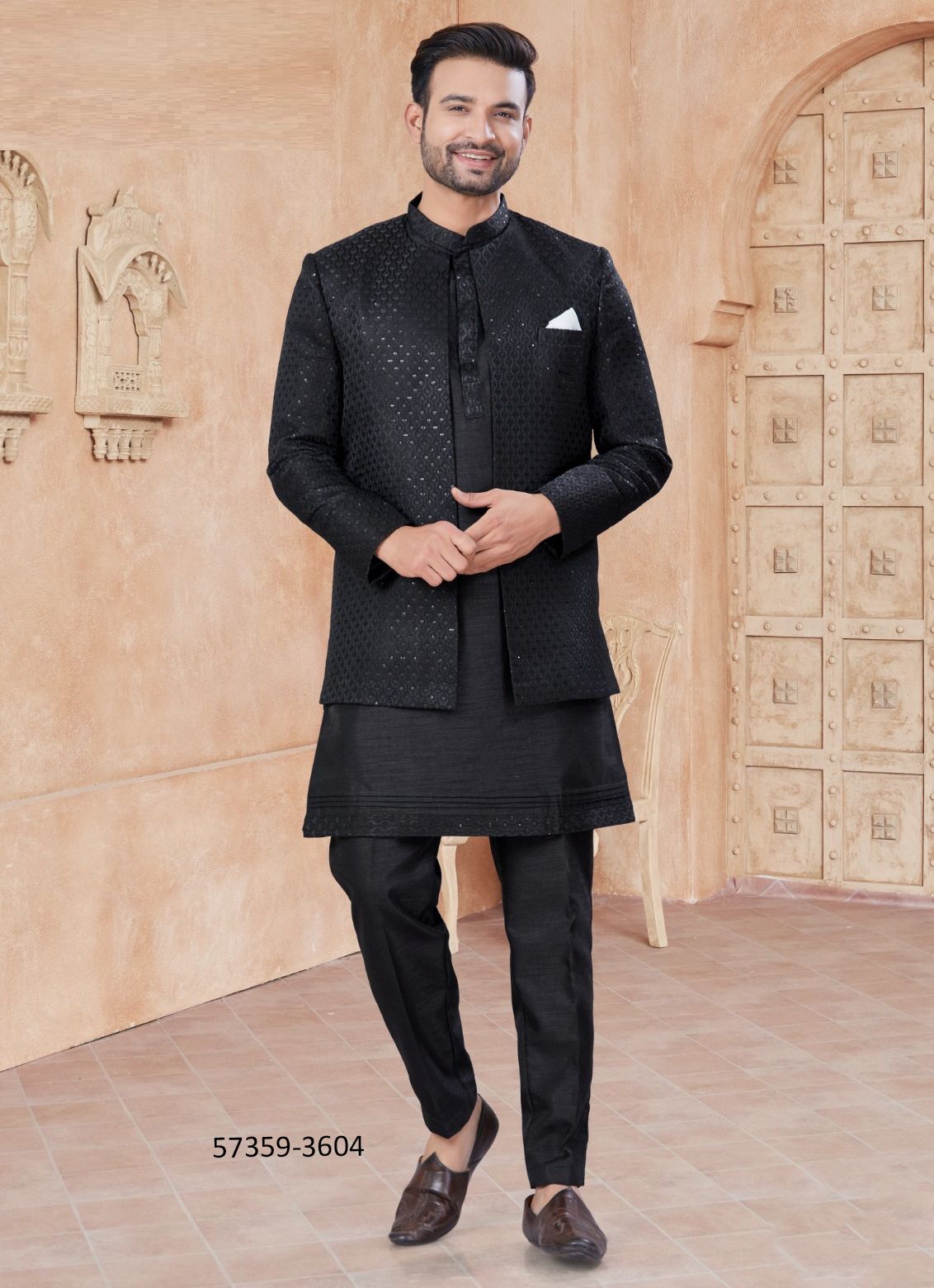 WEDDING COLLECTION 36 - Catalog # 57359 (Set of 6 Men's Ethnic Wear) by Brand STROLLAY ®