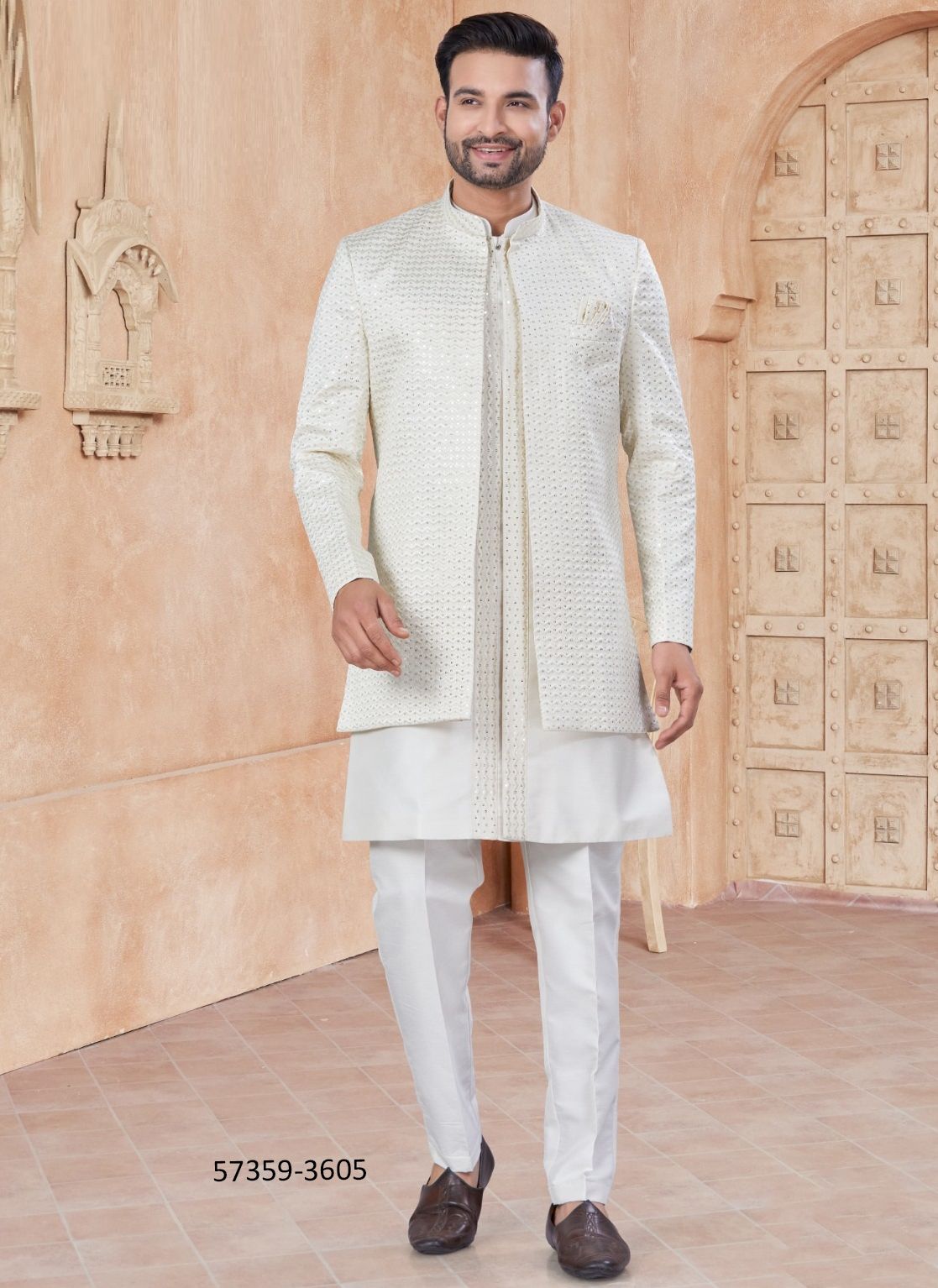 WEDDING COLLECTION 36 - Catalog # 57359 (Set of 6 Men's Ethnic Wear) by Brand STROLLAY ®