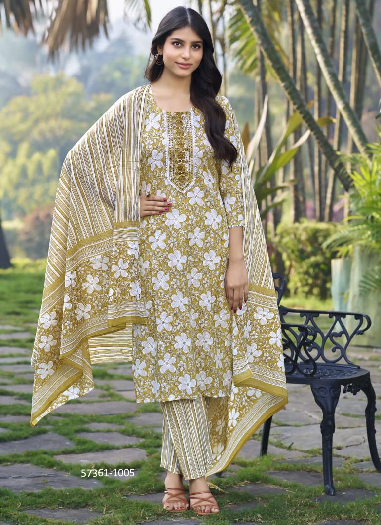 MILLIE - Catalog # 57361 (Set of 6 Readymade Salwar Suits) by Brand OSSM