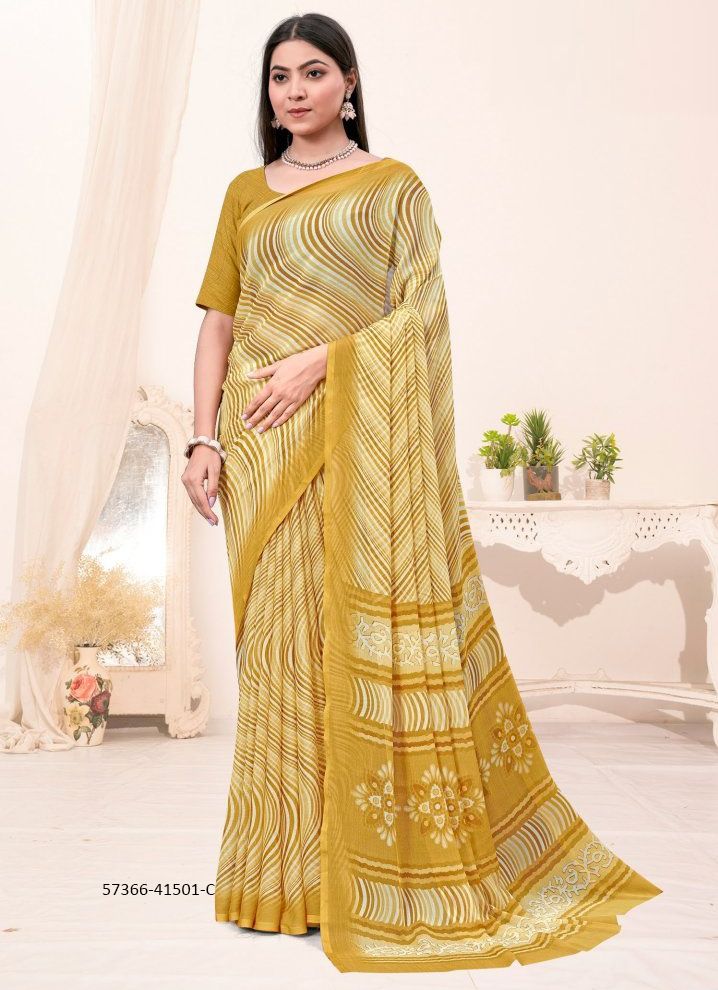 LEHERIYA SPECIAL 1 - Catalog # 57366 (Set of 6 Sarees) by Brand RUCHI SAREES