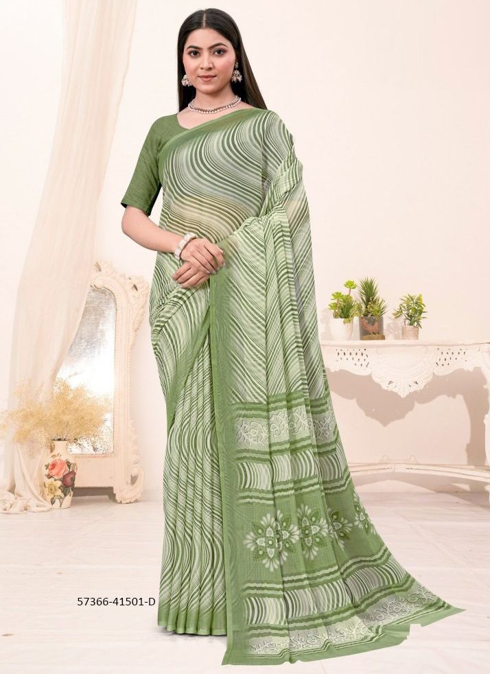 LEHERIYA SPECIAL 1 - Catalog # 57366 (Set of 6 Sarees) by Brand RUCHI SAREES