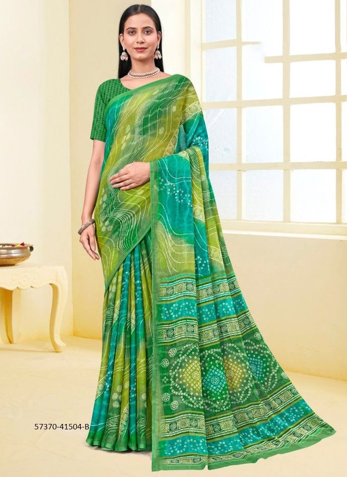 LEHERIYA SPECIAL 4 - Catalog # 57370 (Set of 6 Sarees) by Brand RUCHI SAREES