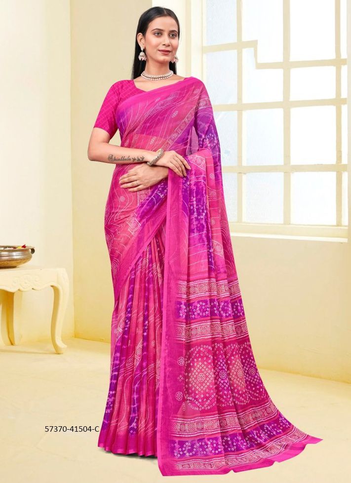 LEHERIYA SPECIAL 4 - Catalog # 57370 (Set of 6 Sarees) by Brand RUCHI SAREES