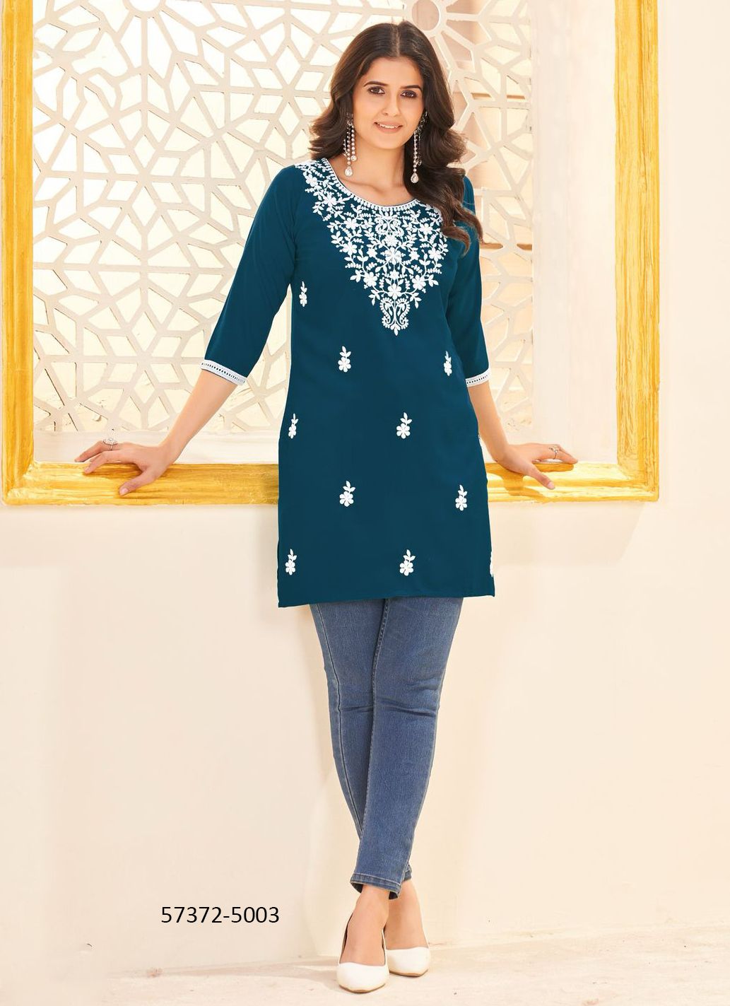 AMELIA 5 - Catalog # 57372 (Set of 7 Readymade Women's Kurtis / Tops) by Brand BLUE HILLS AMELIA 5 - Catalog # 57372 (Set of 7 Readymade Women's Kurtis / Tops) by Brand BLUE HILLS