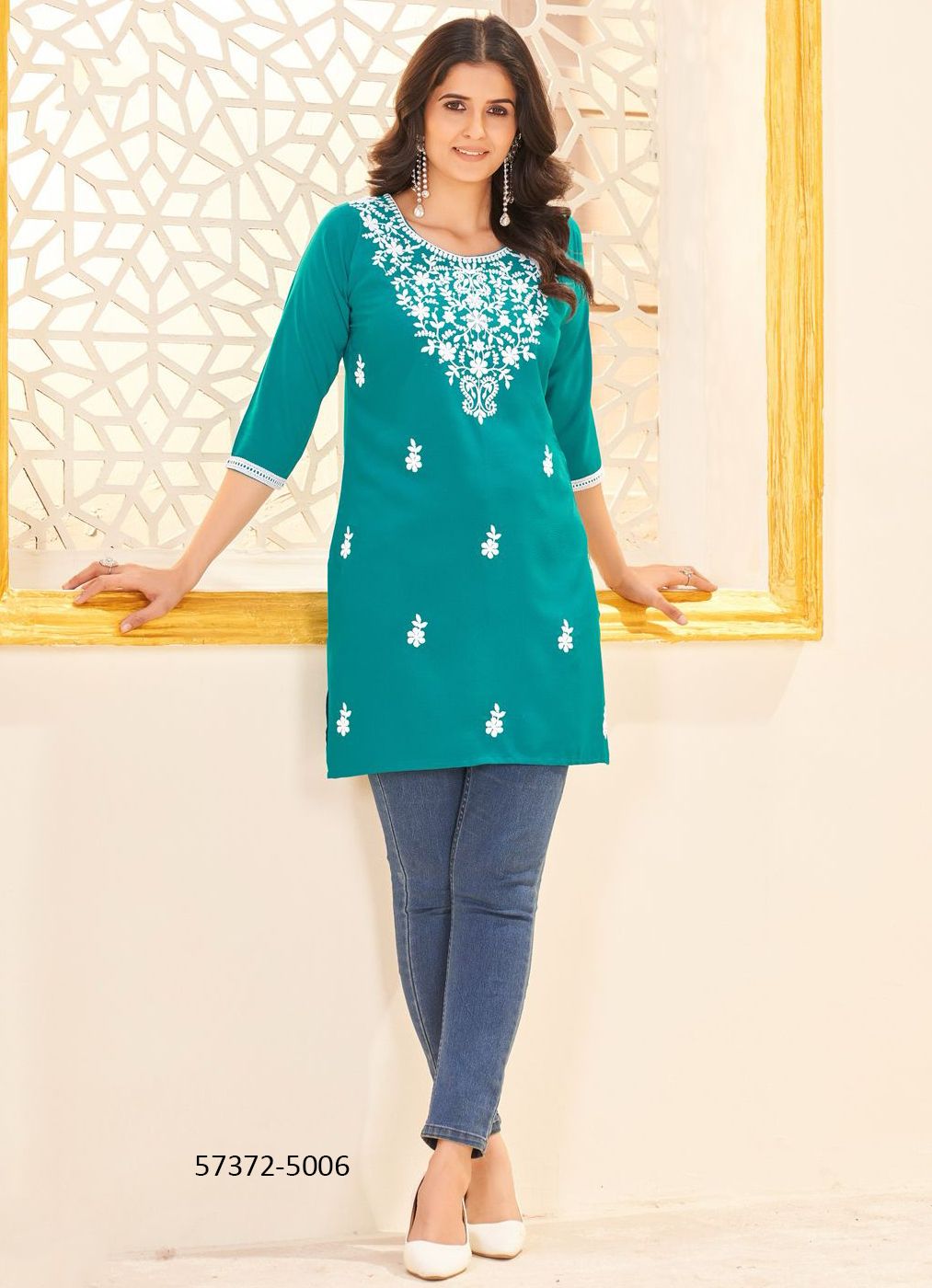 AMELIA 5 - Catalog # 57372 (Set of 7 Readymade Women's Kurtis / Tops) by Brand BLUE HILLS AMELIA 5 - Catalog # 57372 (Set of 7 Readymade Women's Kurtis / Tops) by Brand BLUE HILLS