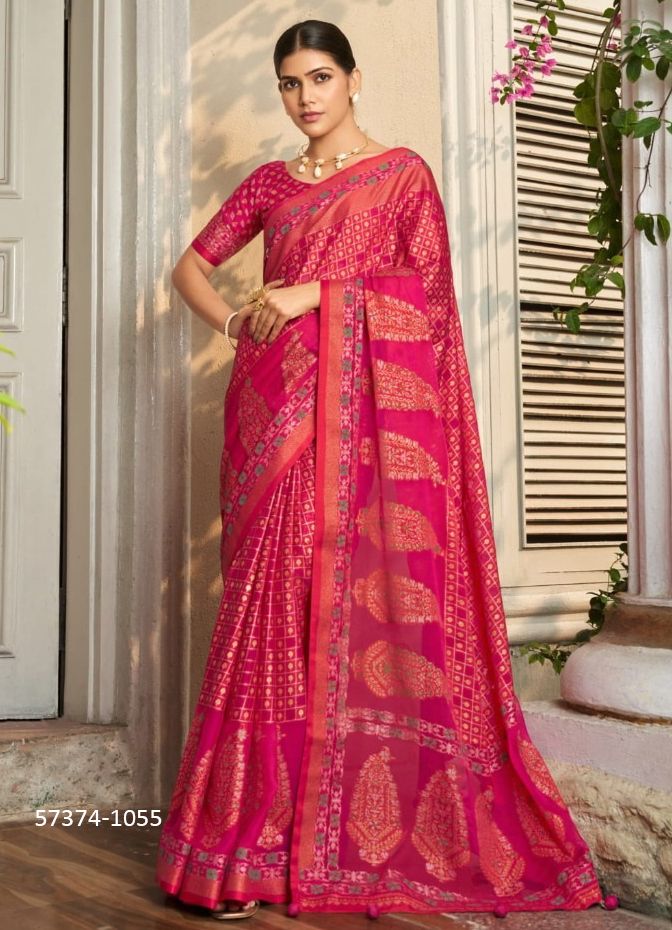 DIVYANKA - Catalog # 57374 (Set of 3 Sarees) by Brand KRESHVA