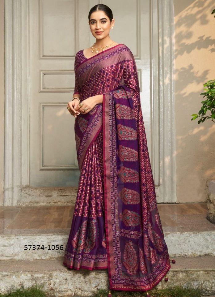 DIVYANKA - Catalog # 57374 (Set of 3 Sarees) by Brand KRESHVA