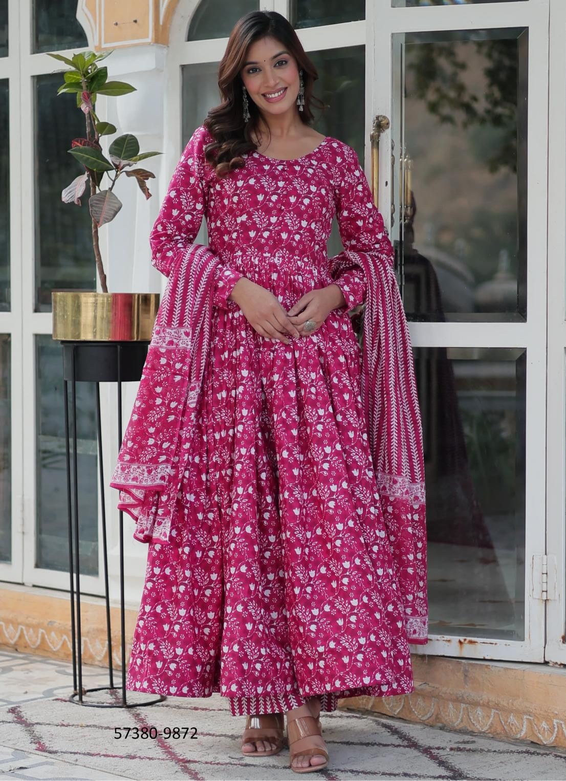 BLUE-MAGENTA COTTONS - Catalog # 57380 (Set of 2 Readymade Salwar Suits) by Brand STROLLAY ® BLUE-MAGENTA COTTONS - Catalog # 57380 (Set of 2 Readymade Salwar Suits) by Brand STROLLAY ®