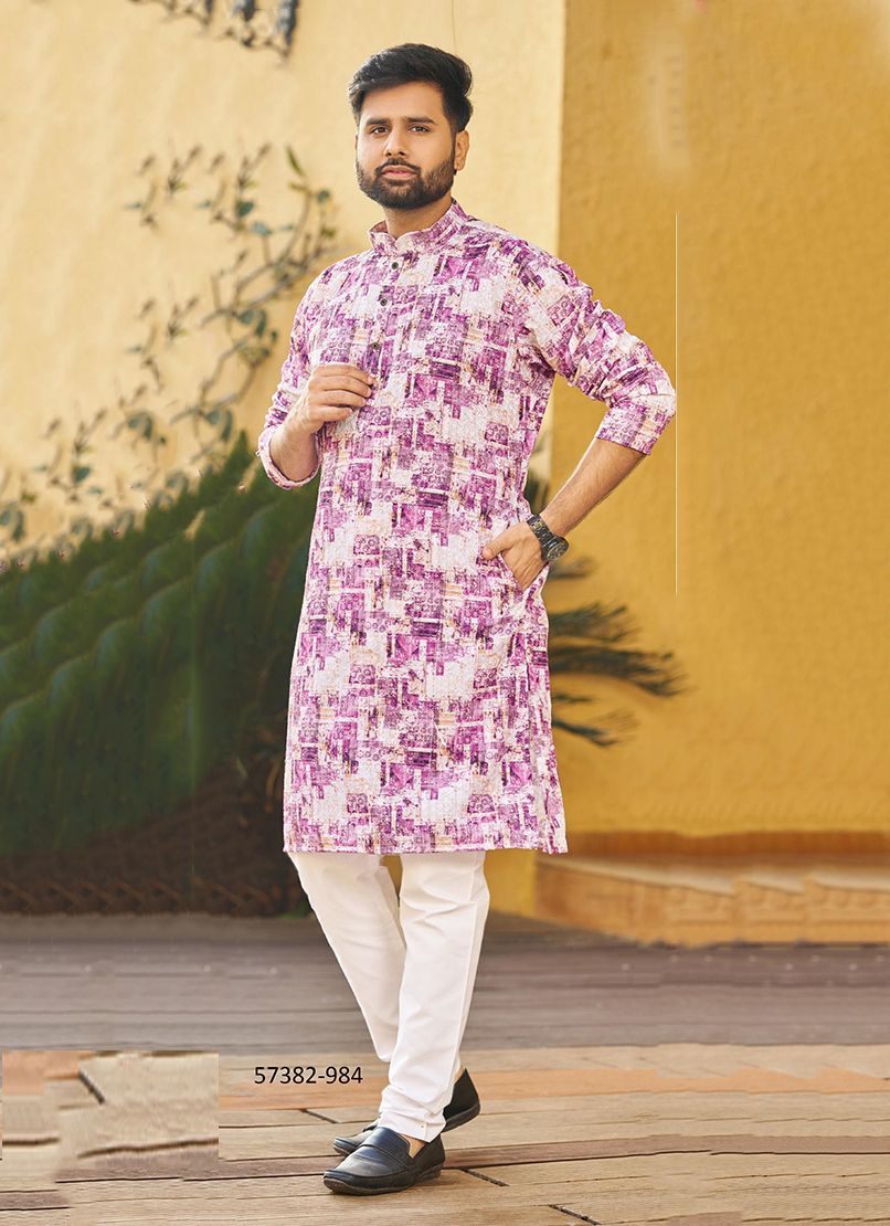 SCHIFFLI 5 - Catalog # 57382 (Set of 9 Men's Ethnic Wear) by Brand BLUE HILLS