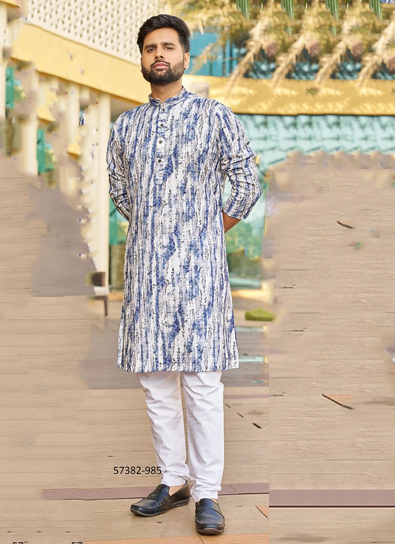 SCHIFFLI 5 - Catalog # 57382 (Set of 9 Men's Ethnic Wear) by Brand BLUE HILLS