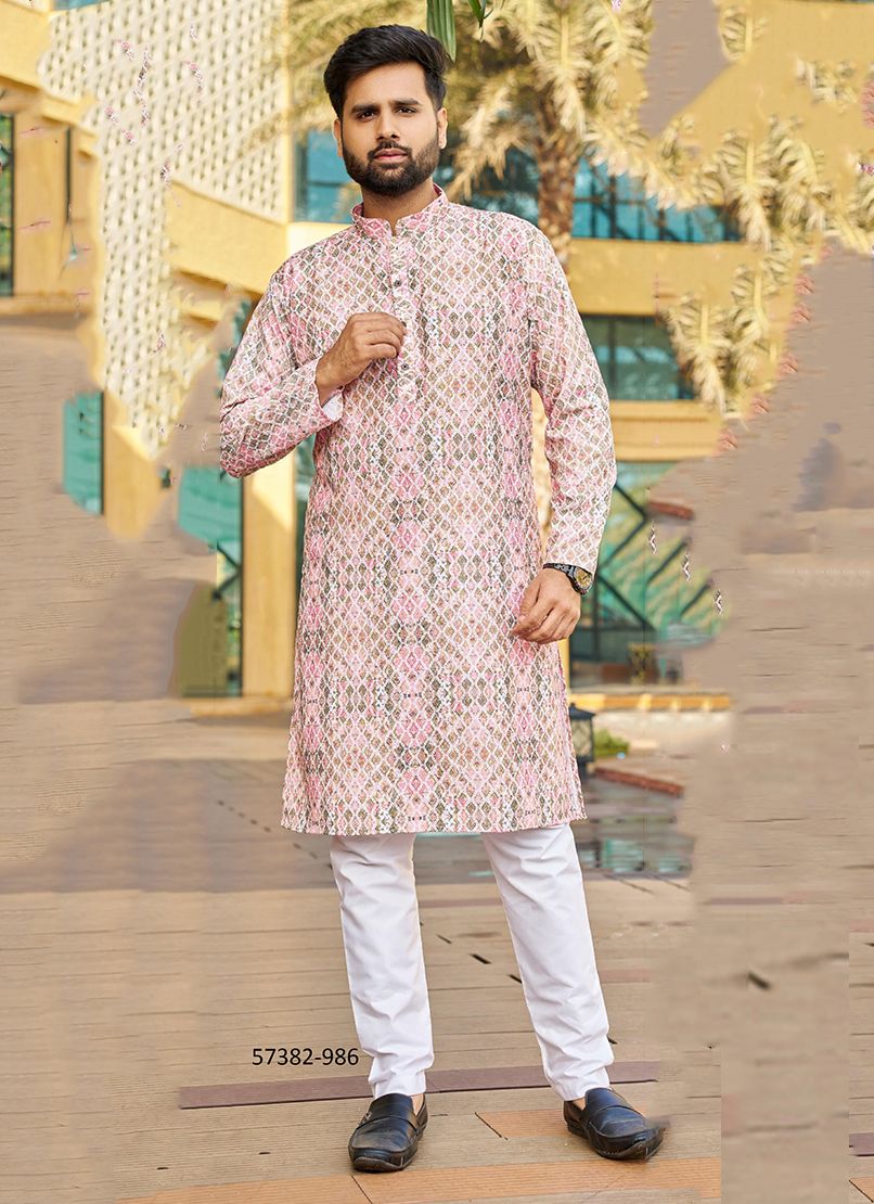 SCHIFFLI 5 - Catalog # 57382 (Set of 9 Men's Ethnic Wear) by Brand BLUE HILLS