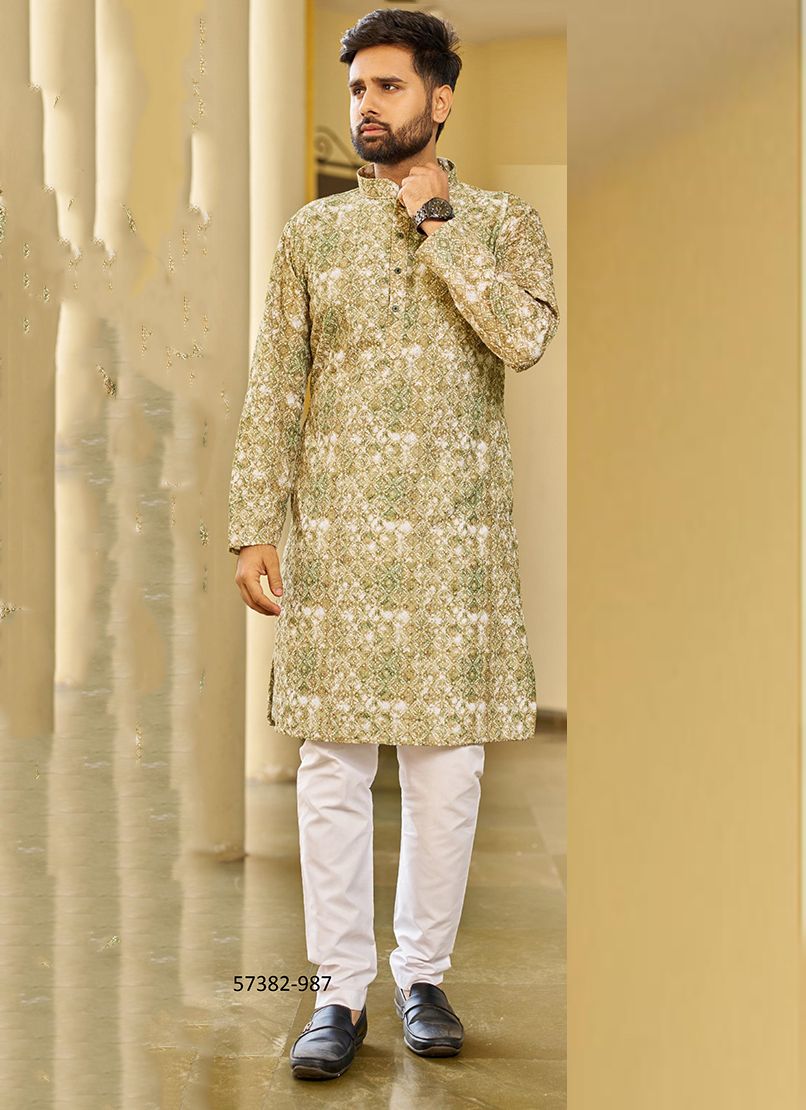 SCHIFFLI 5 - Catalog # 57382 (Set of 9 Men's Ethnic Wear) by Brand BLUE HILLS