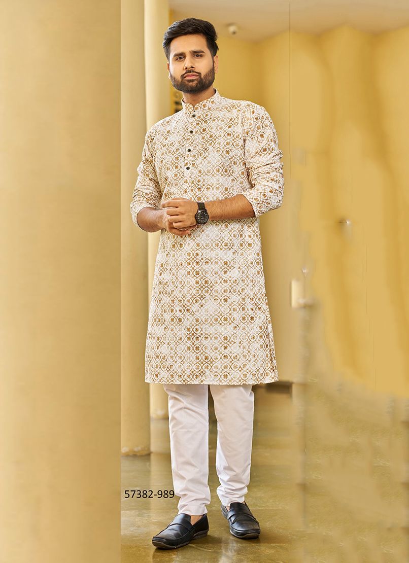 SCHIFFLI 5 - Catalog # 57382 (Set of 9 Men's Ethnic Wear) by Brand BLUE HILLS