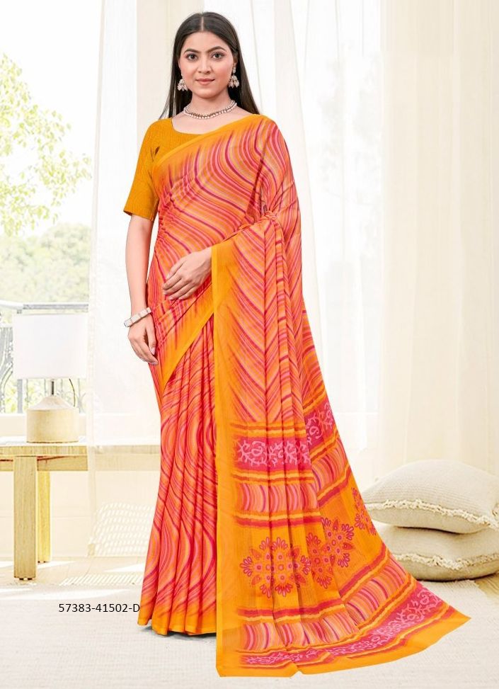 LEHERIYA SPECIAL 2 - Catalog # 57383 (Set of 6 Sarees) by Brand RUCHI SAREES