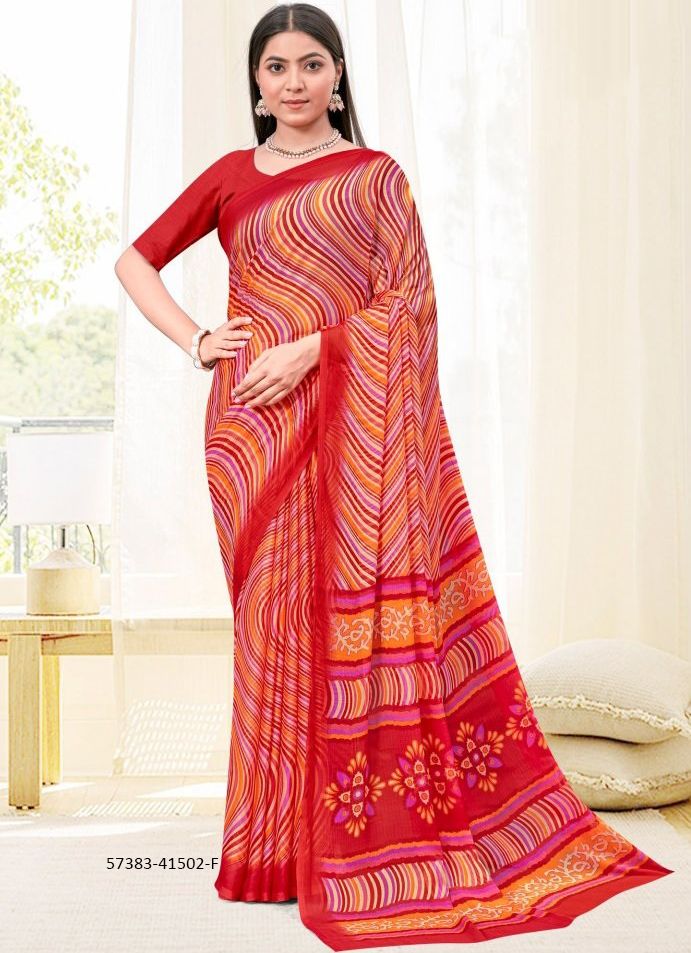 LEHERIYA SPECIAL 2 - Catalog # 57383 (Set of 6 Sarees) by Brand RUCHI SAREES