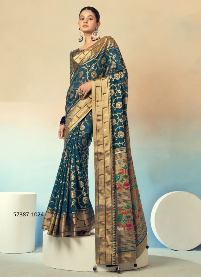 PRANITI - Catalog # 57387 (Set of 4 Sarees) by Brand KRESHVA