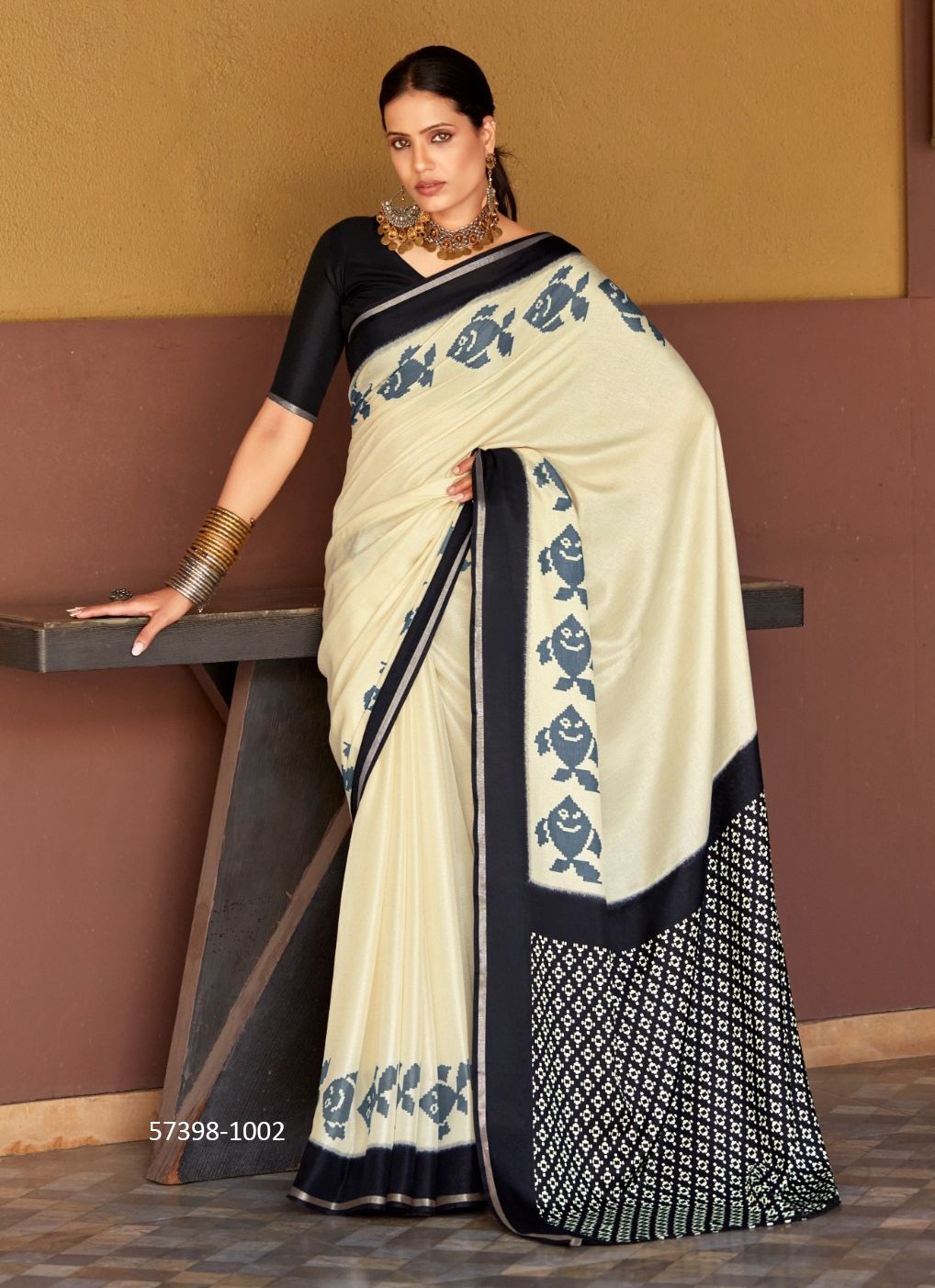 PARNITA - Catalog # 57398 (Set of 10 Sarees) by Brand SR SAREES