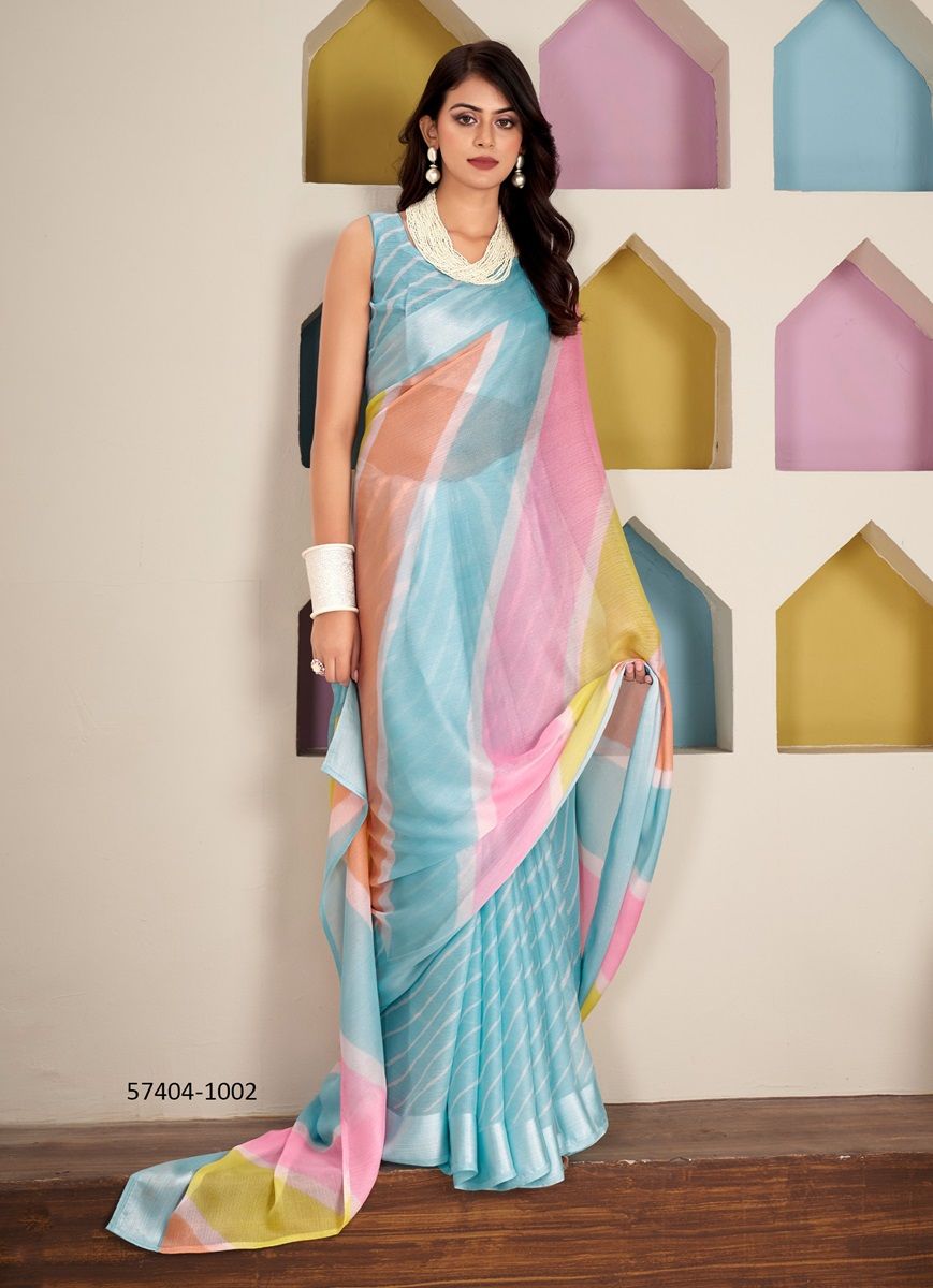 AAVI DHAGA - Catalog # 57404 (Set of 8 Sarees) by Brand SR SAREES