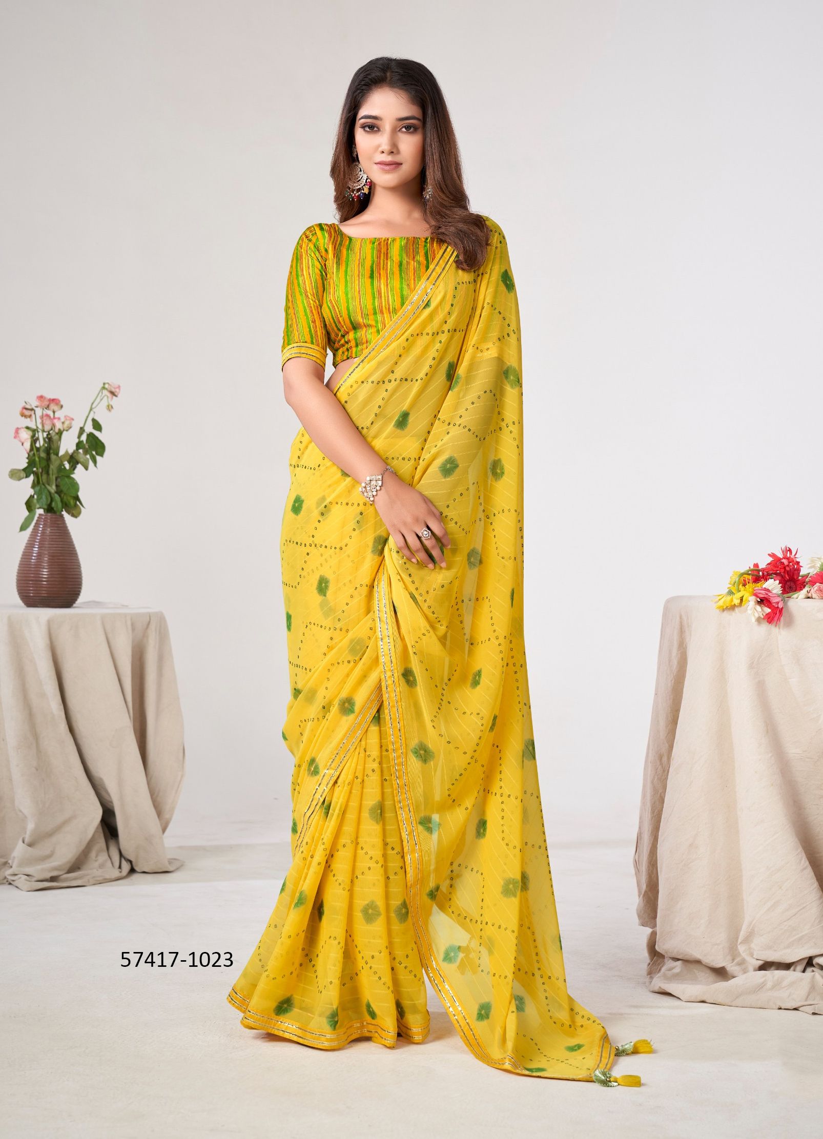 SAADI 3 - Catalog # 57417 (Set of 10 Sarees) by Brand STAVAN