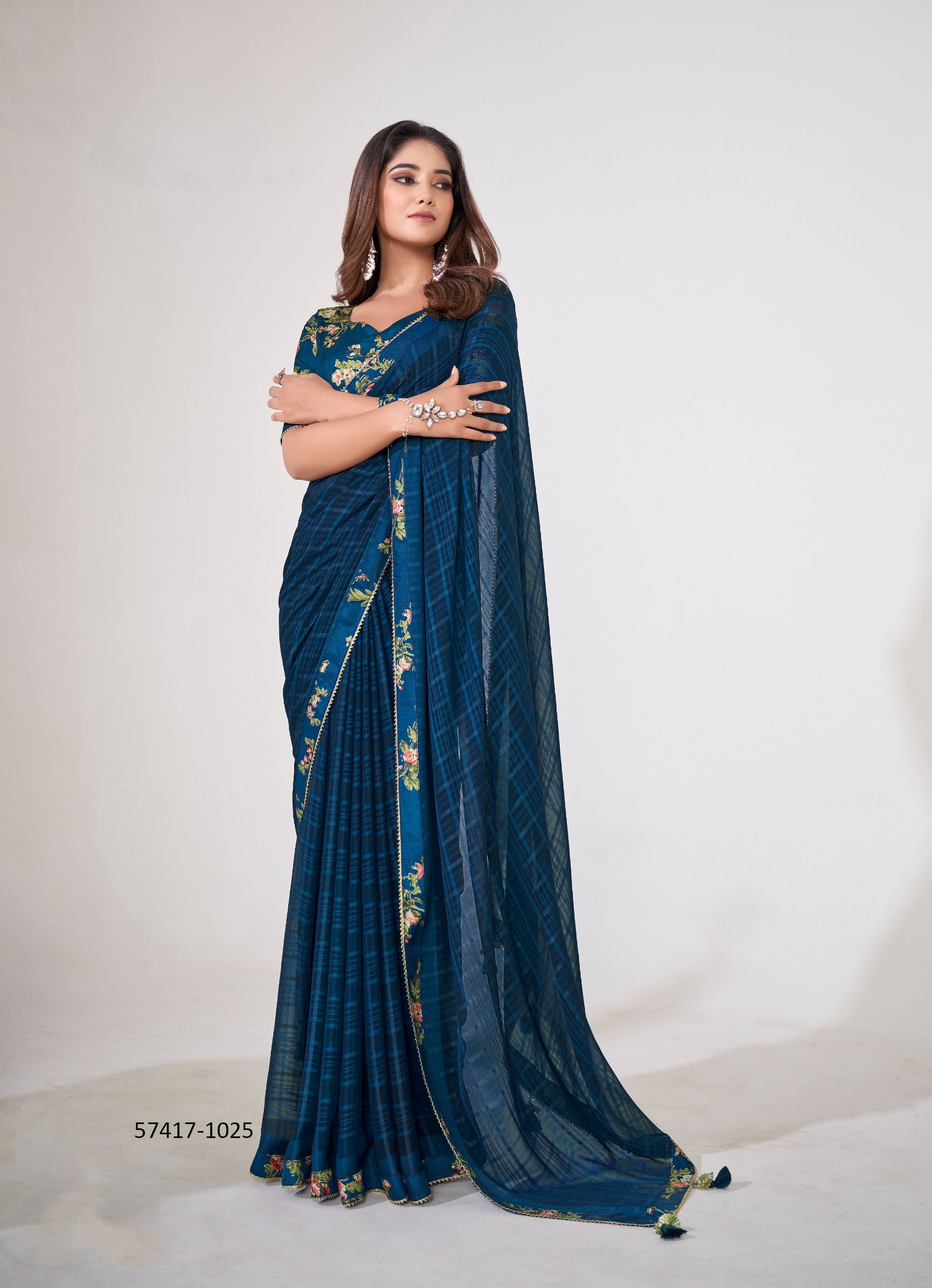 SAADI 3 - Catalog # 57417 (Set of 10 Sarees) by Brand STAVAN
