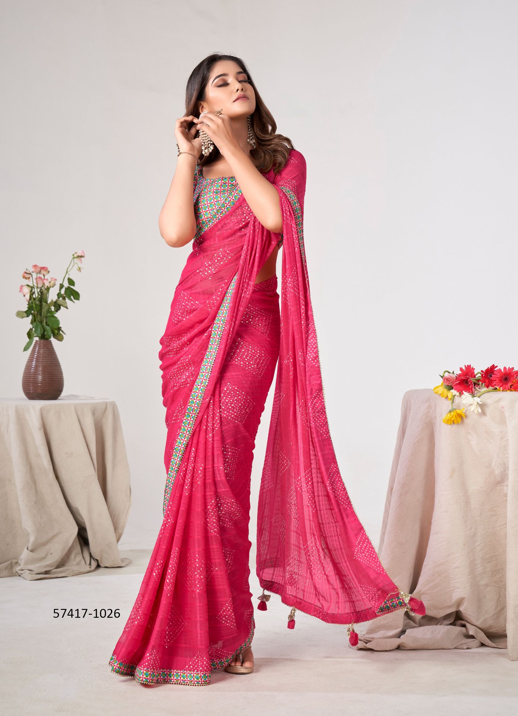 SAADI 3 - Catalog # 57417 (Set of 10 Sarees) by Brand STAVAN