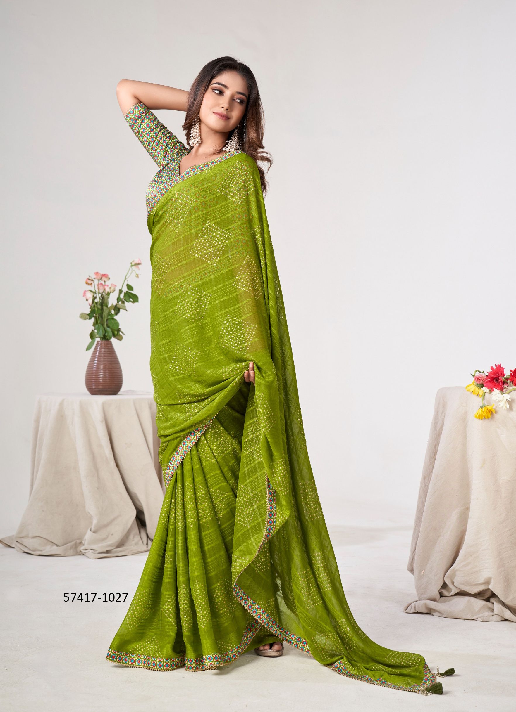 SAADI 3 - Catalog # 57417 (Set of 10 Sarees) by Brand STAVAN