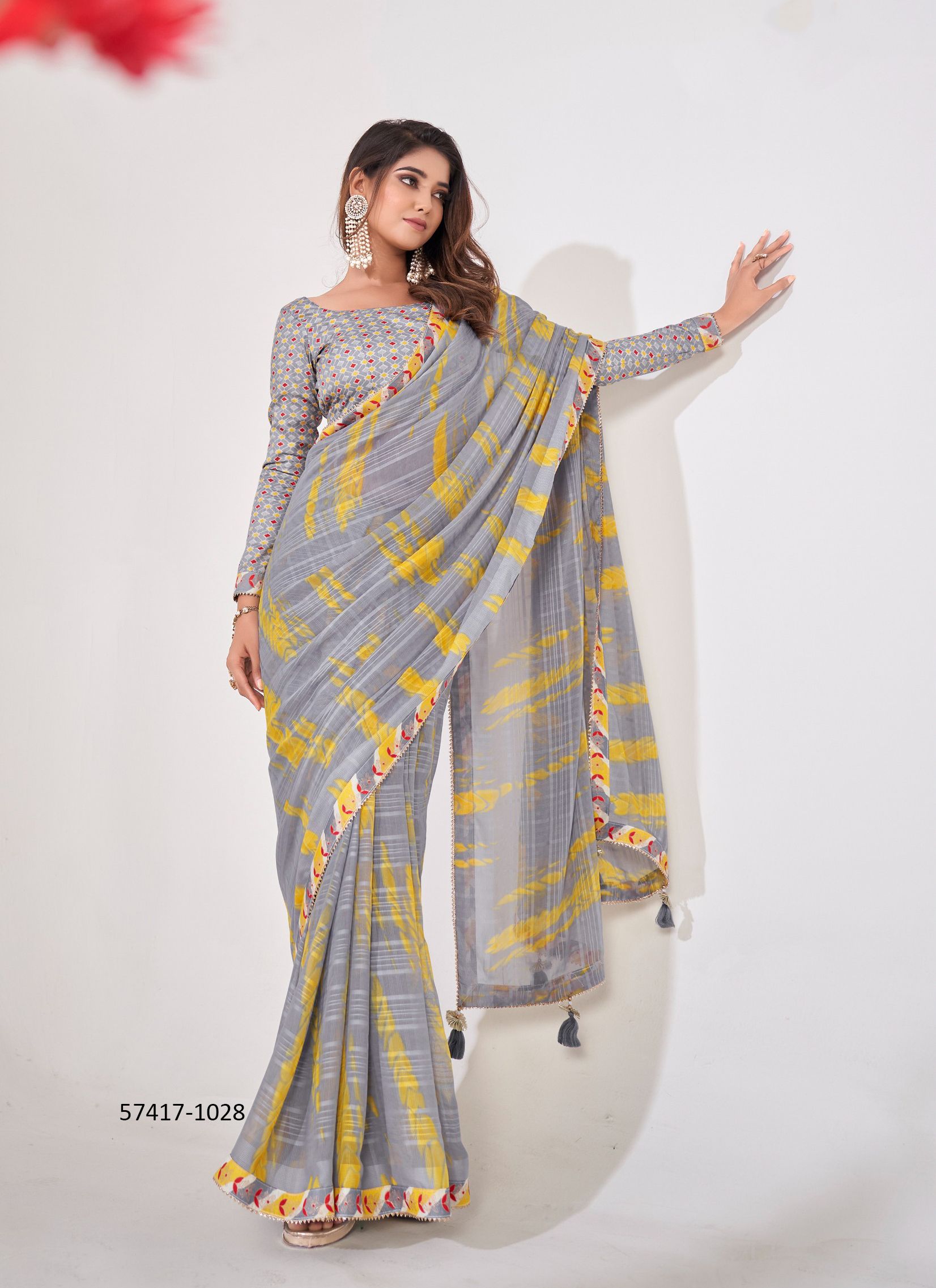 SAADI 3 - Catalog # 57417 (Set of 10 Sarees) by Brand STAVAN