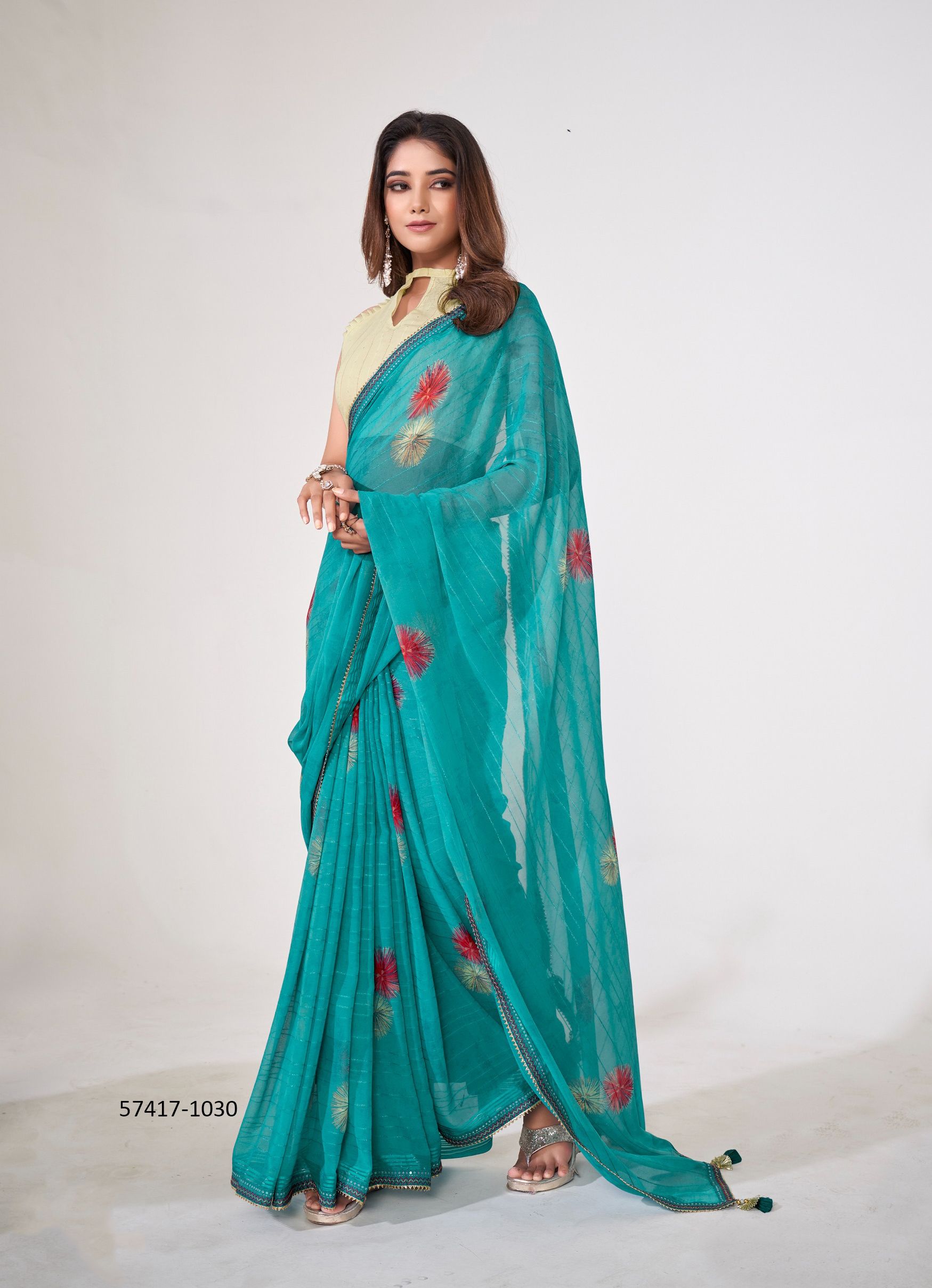 SAADI 3 - Catalog # 57417 (Set of 10 Sarees) by Brand STAVAN