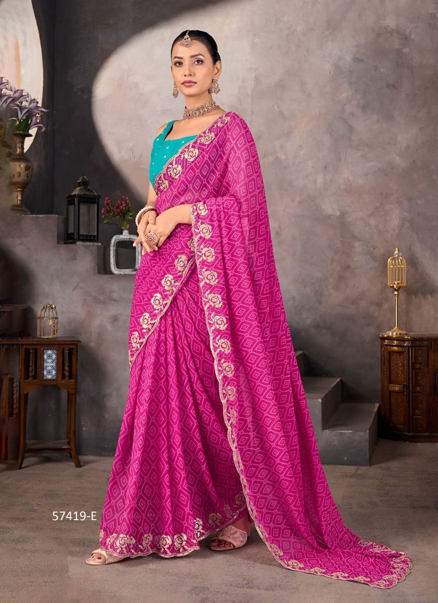 SUNDRI - Catalog # 57419 (Set of 10 Sarees) by Brand STAVAN
