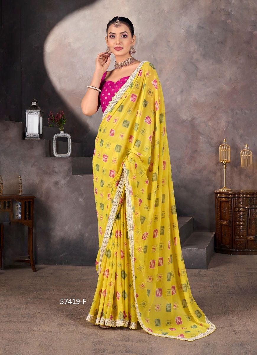 SUNDRI - Catalog # 57419 (Set of 10 Sarees) by Brand STAVAN