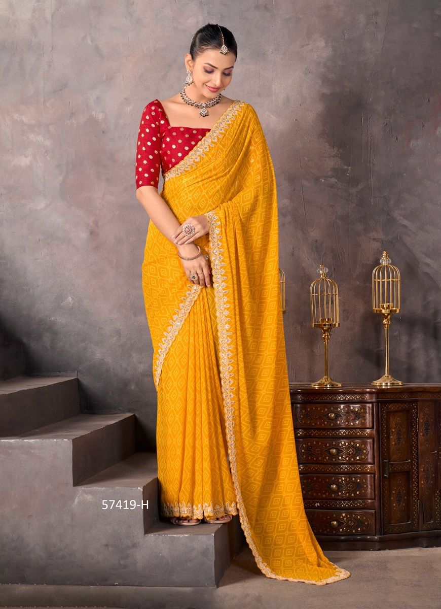 SUNDRI - Catalog # 57419 (Set of 10 Sarees) by Brand STAVAN