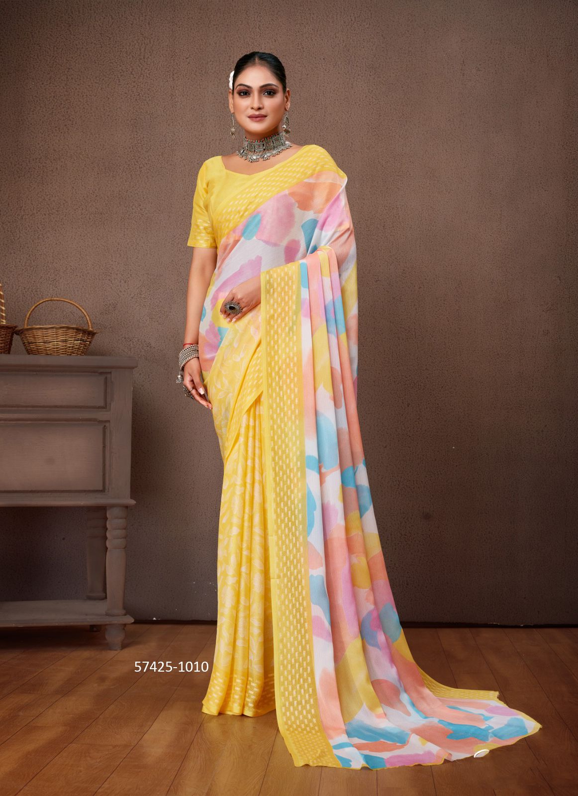 AAVI DHAGA 2 - Catalog # 57425 (Set of 8 Sarees) by Brand SR SAREES