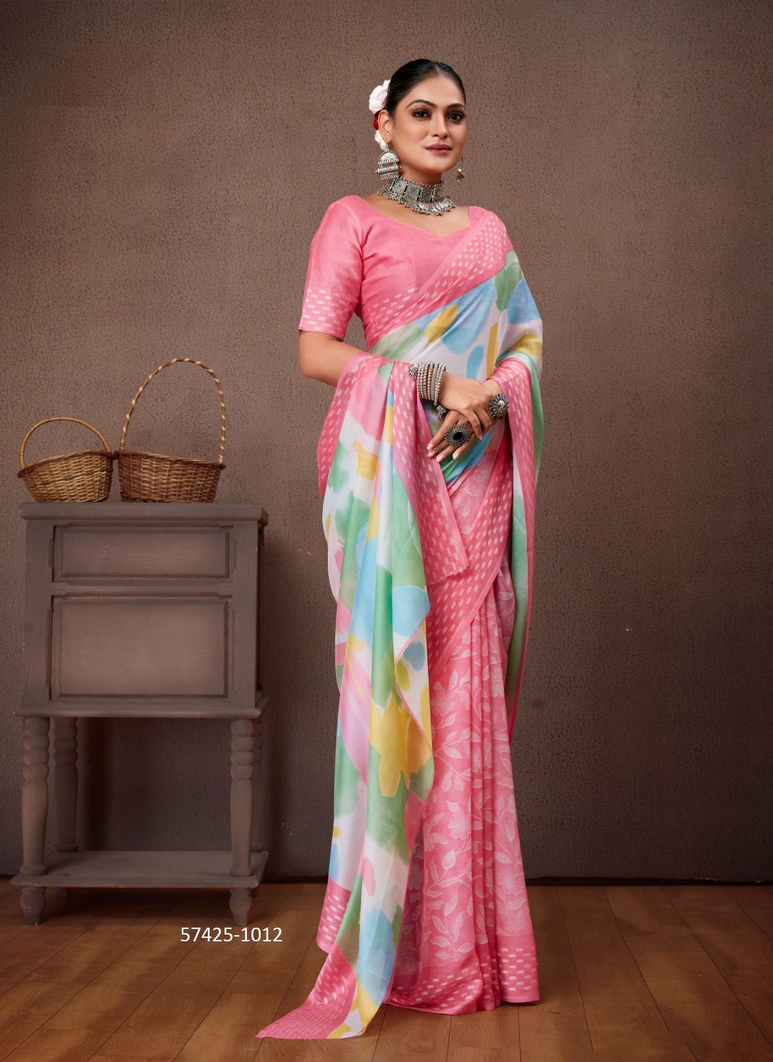 AAVI DHAGA 2 - Catalog # 57425 (Set of 8 Sarees) by Brand SR SAREES