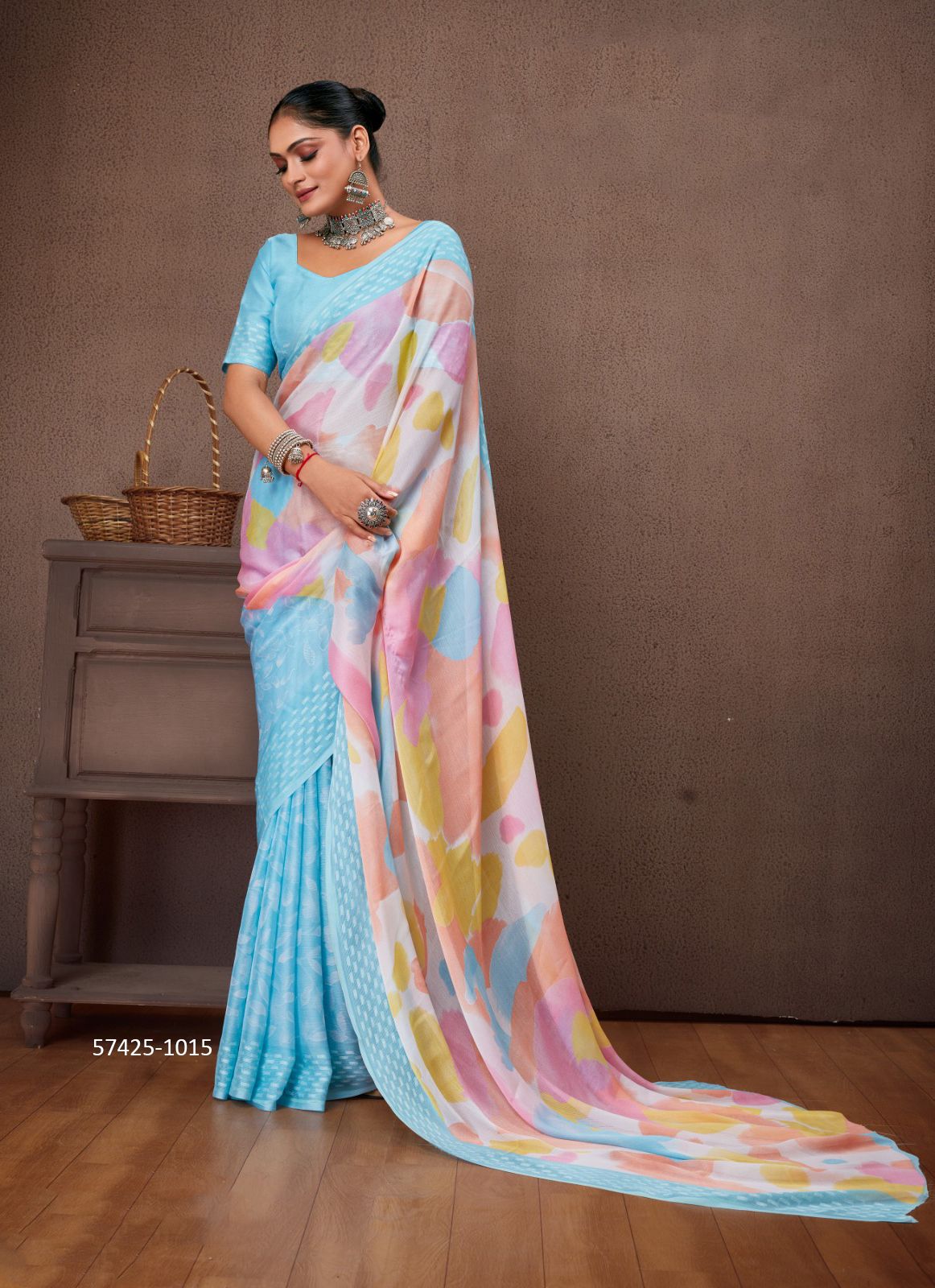AAVI DHAGA 2 - Catalog # 57425 (Set of 8 Sarees) by Brand SR SAREES