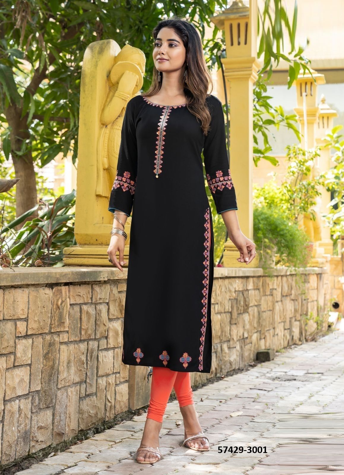 CHANCHAL - Catalog # 57429 (Set of 6 Readymade Women's Kurtis / Tops) by Brand KADLEE FASHION CHANCHAL - Catalog # 57429 (Set of 6 Readymade Women's Kurtis / Tops) by Brand KADLEE FASHION