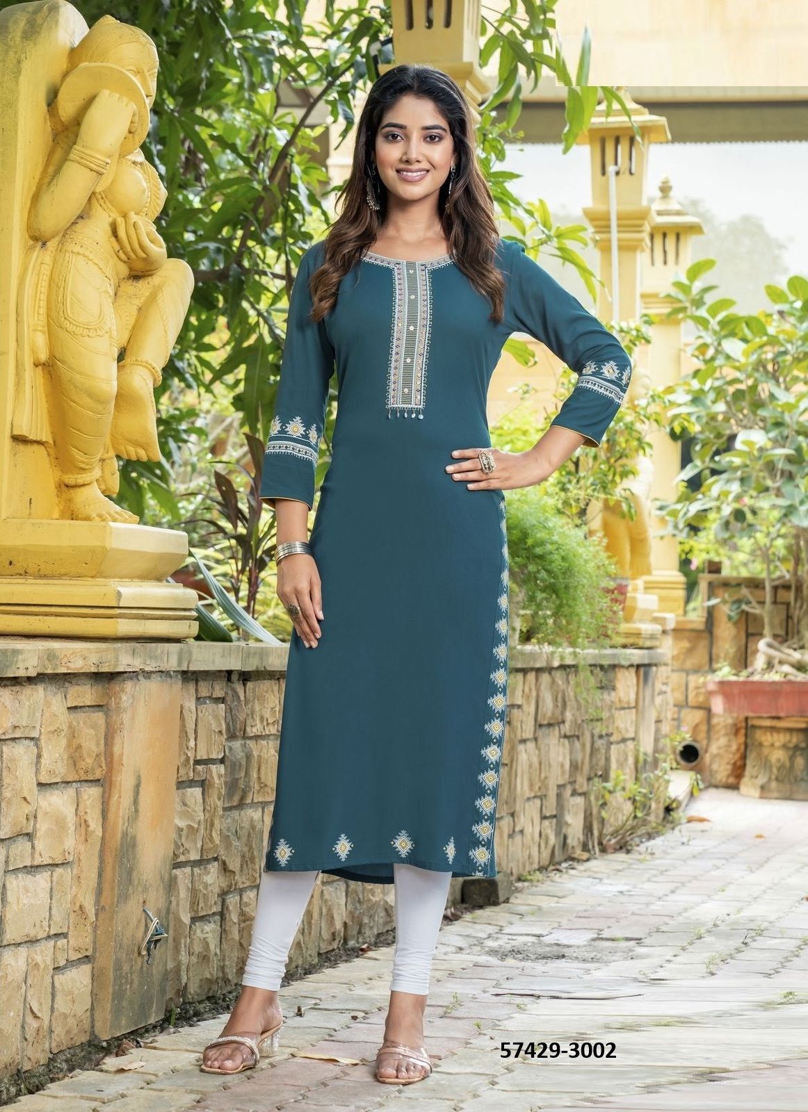CHANCHAL - Catalog # 57429 (Set of 6 Readymade Women's Kurtis / Tops) by Brand KADLEE FASHION CHANCHAL - Catalog # 57429 (Set of 6 Readymade Women's Kurtis / Tops) by Brand KADLEE FASHION