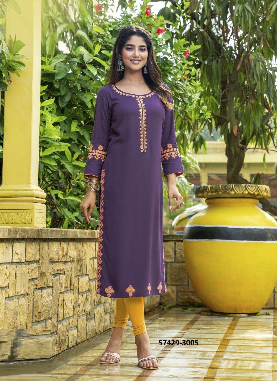 CHANCHAL - Catalog # 57429 (Set of 6 Readymade Women's Kurtis / Tops) by Brand KADLEE FASHION CHANCHAL - Catalog # 57429 (Set of 6 Readymade Women's Kurtis / Tops) by Brand KADLEE FASHION