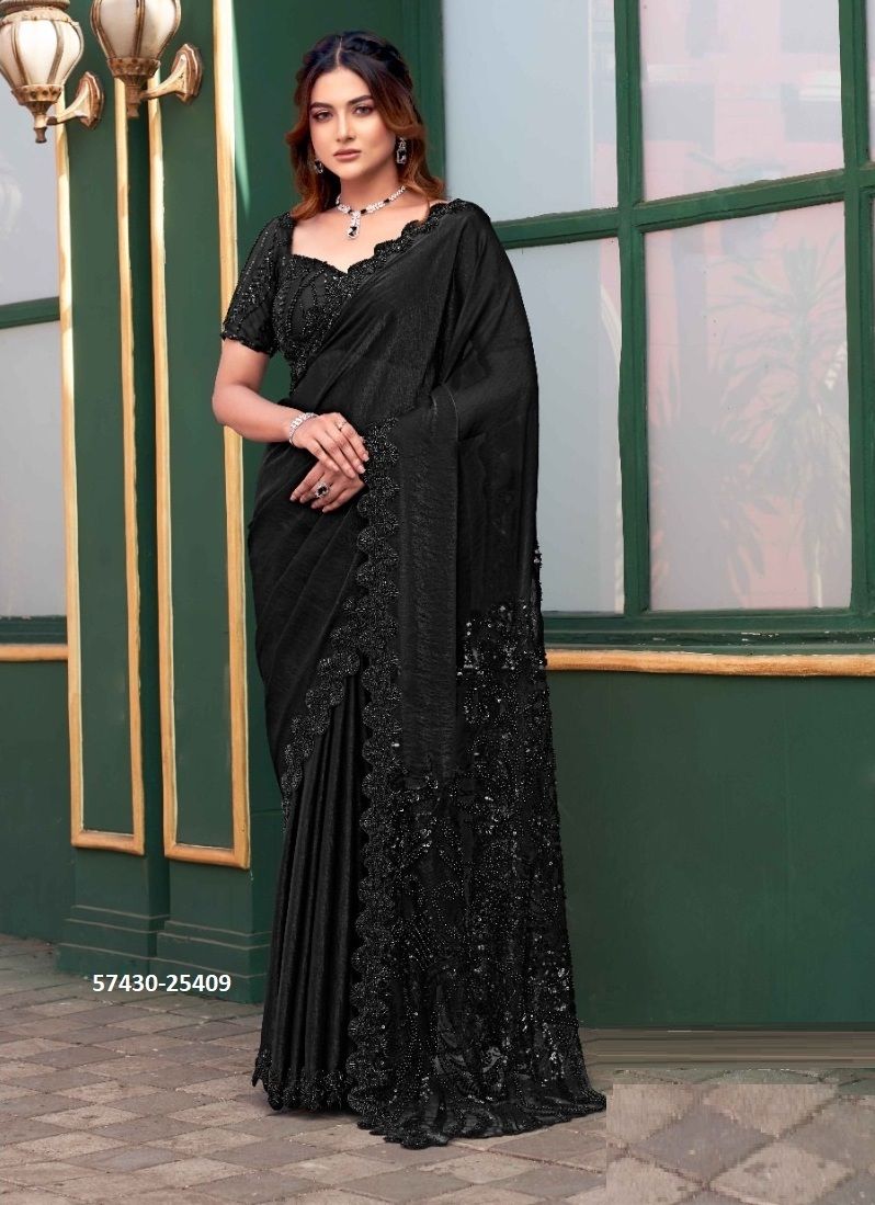 NOIRE - Catalog # 57430 (Set of 9 Sarees) by Brand MAHOTSAV
