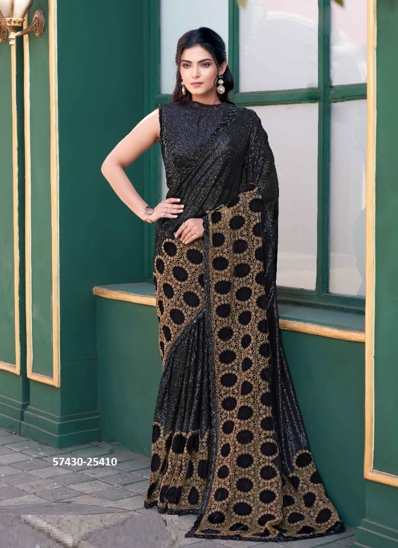 NOIRE - Catalog # 57430 (Set of 9 Sarees) by Brand MAHOTSAV
