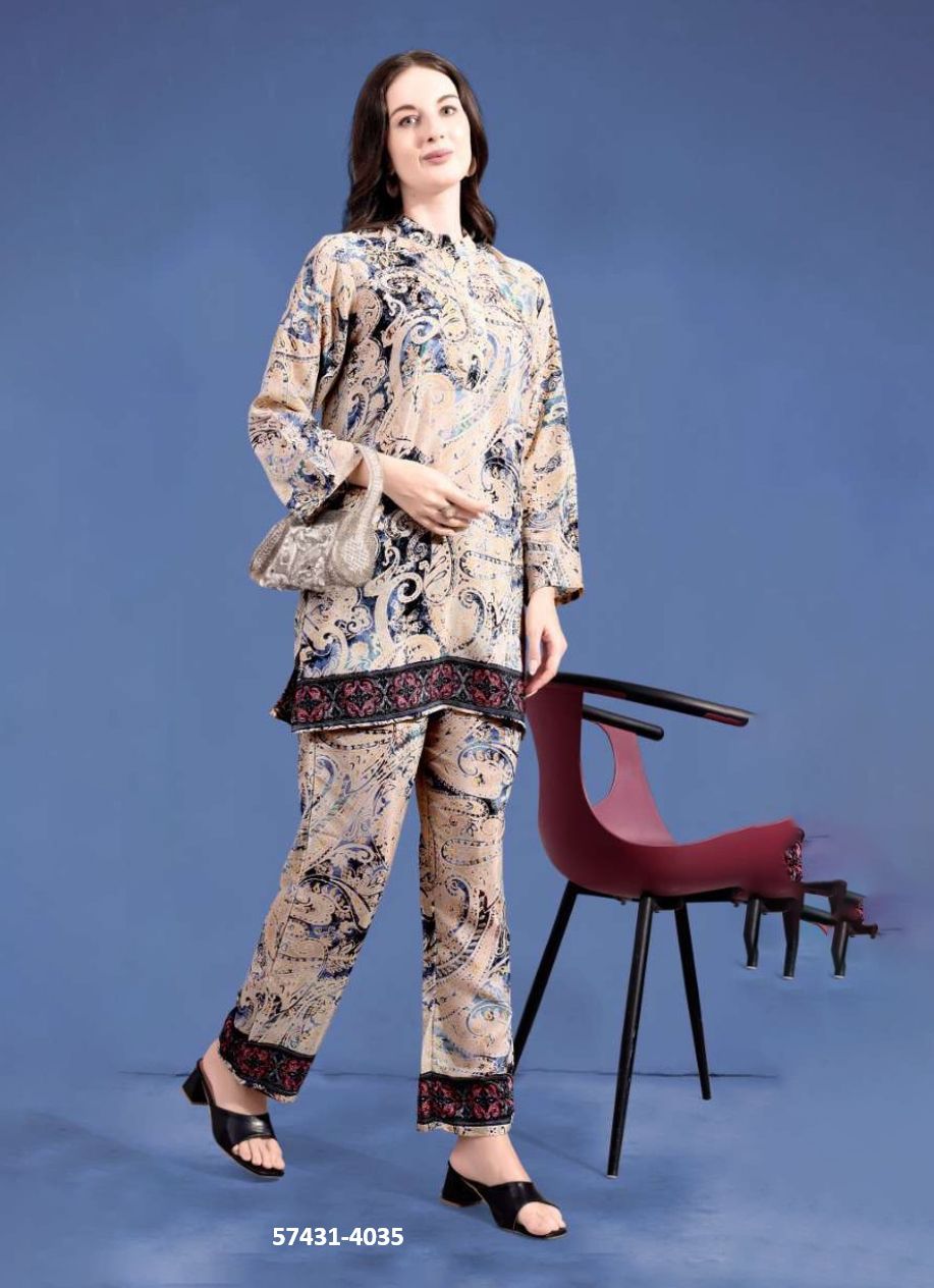 SILK CO-ORD SET 9 - Catalog # 57431 (Set of 6 Tops With Bottoms) by Brand STROLLAY ®