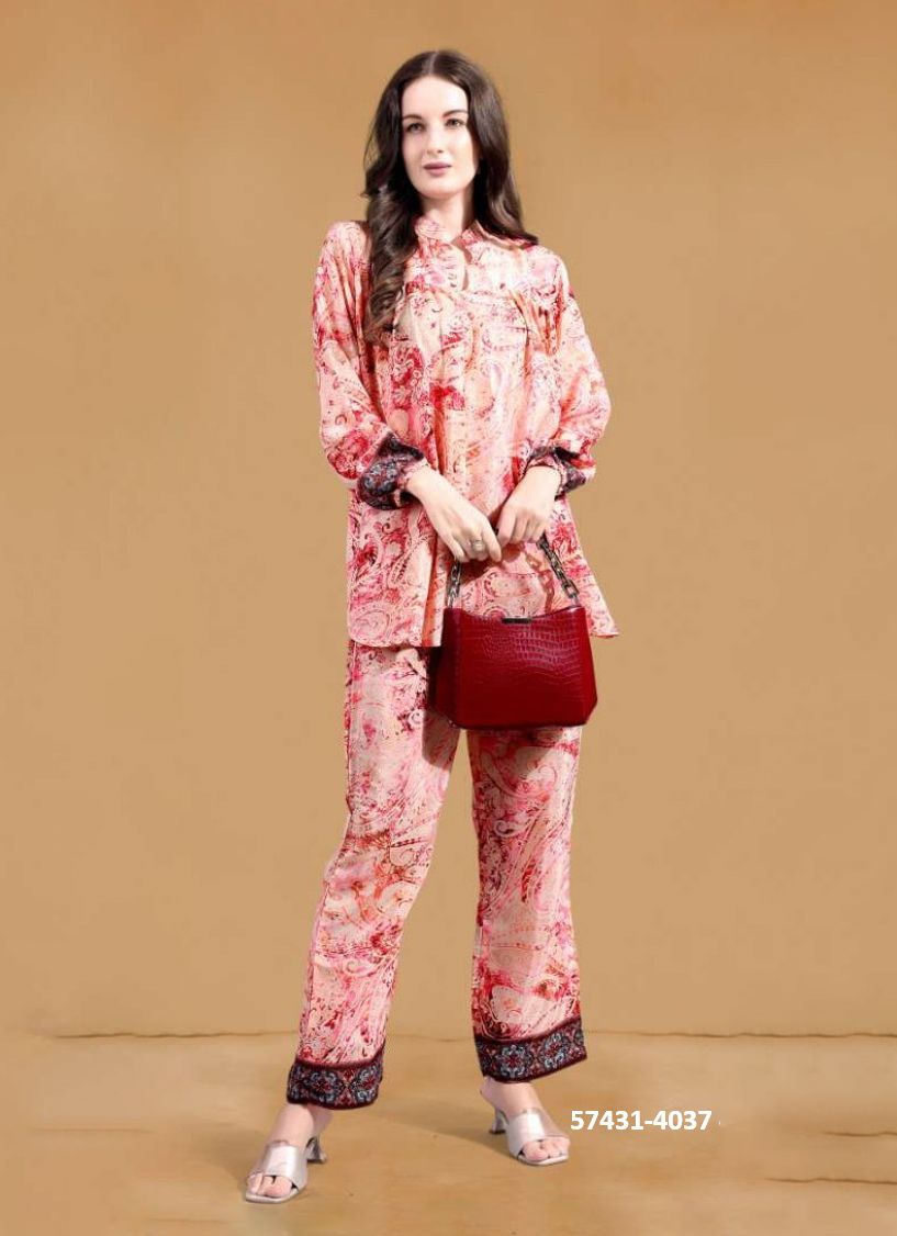 SILK CO-ORD SET 9 - Catalog # 57431 (Set of 6 Tops With Bottoms) by Brand STROLLAY ®