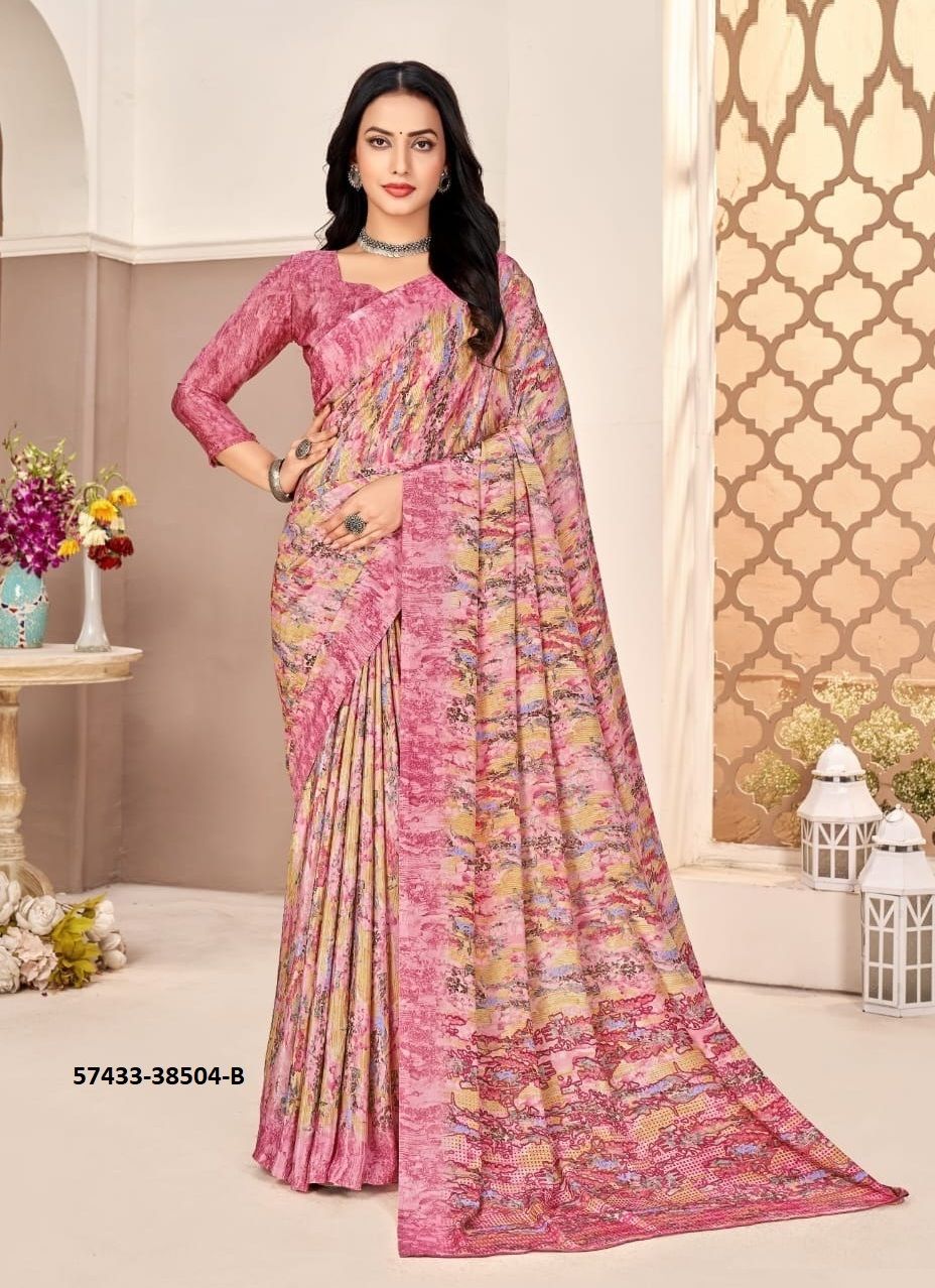 VIVANTA SILK 40 - Catalog # 57433 (Set of 12 Sarees) by Brand RUCHI SAREES