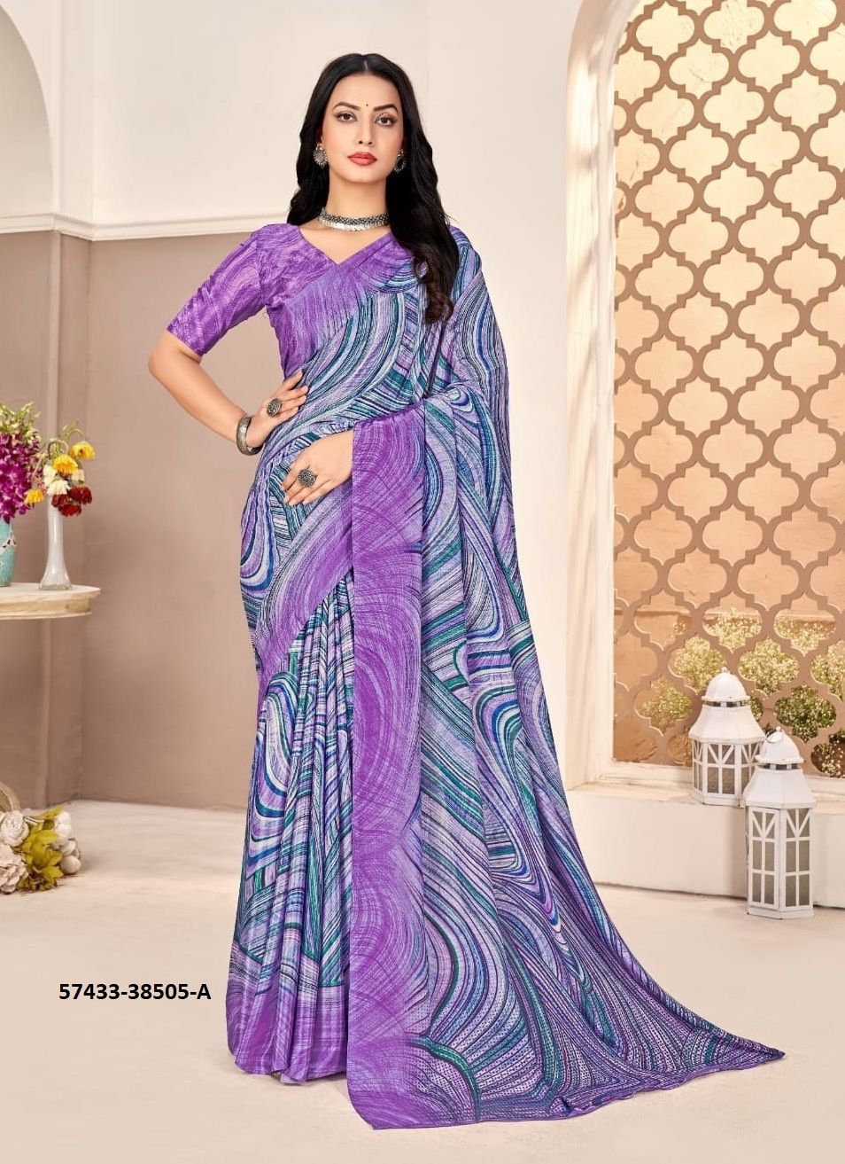 VIVANTA SILK 40 - Catalog # 57433 (Set of 12 Sarees) by Brand RUCHI SAREES