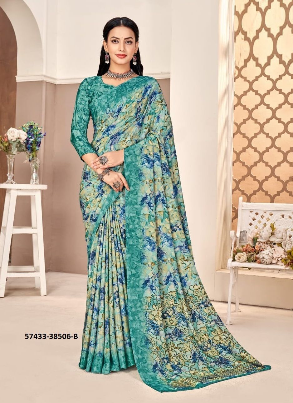 VIVANTA SILK 40 - Catalog # 57433 (Set of 12 Sarees) by Brand RUCHI SAREES