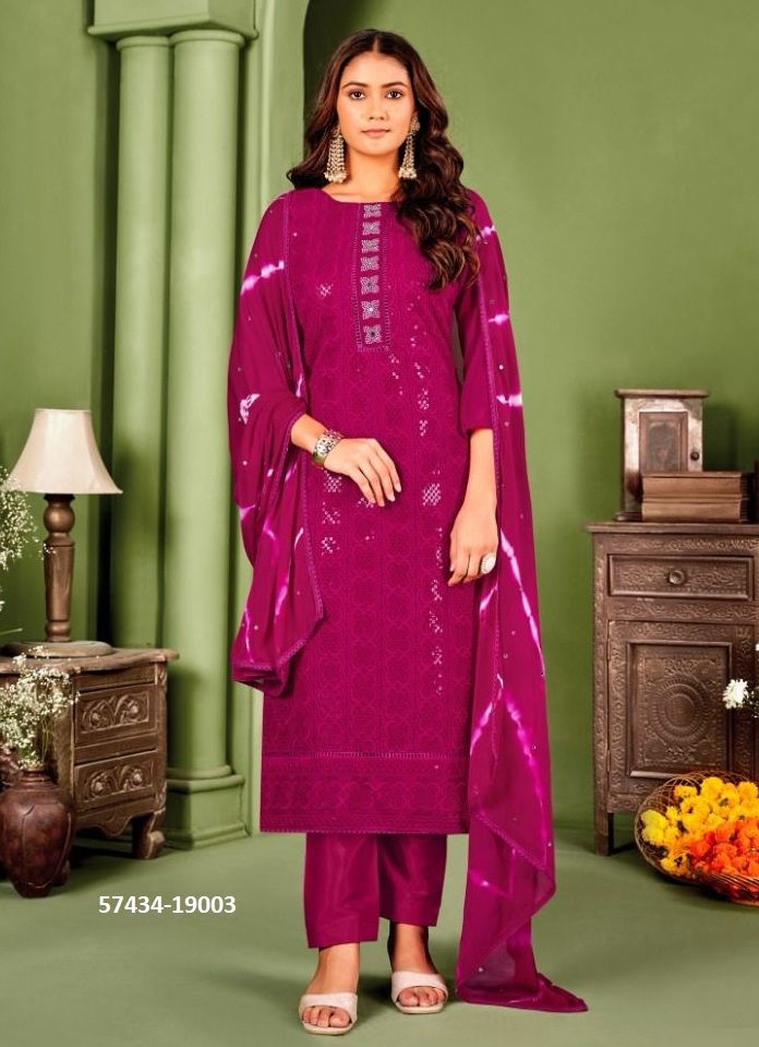 ZULFAT 6 - Catalog # 57434 (Set of 8 Readymade Salwar Suits) by Brand STROLLAY ®