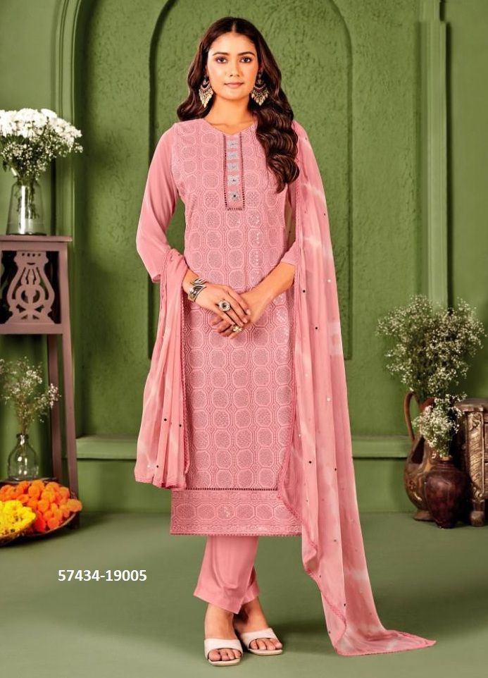 ZULFAT 6 - Catalog # 57434 (Set of 8 Readymade Salwar Suits) by Brand STROLLAY ®