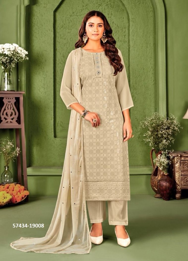 ZULFAT 6 - Catalog # 57434 (Set of 8 Readymade Salwar Suits) by Brand STROLLAY ®