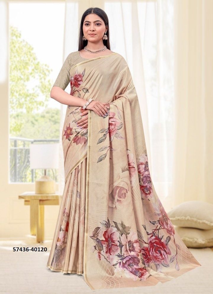 SAISHA 3 - Catalog # 57436 (Set of 6 Sarees) by Brand RUCHI SAREES