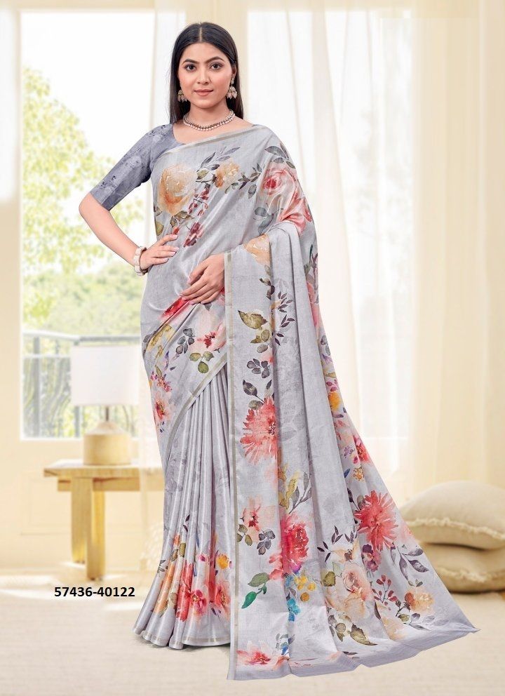 SAISHA 3 - Catalog # 57436 (Set of 6 Sarees) by Brand RUCHI SAREES