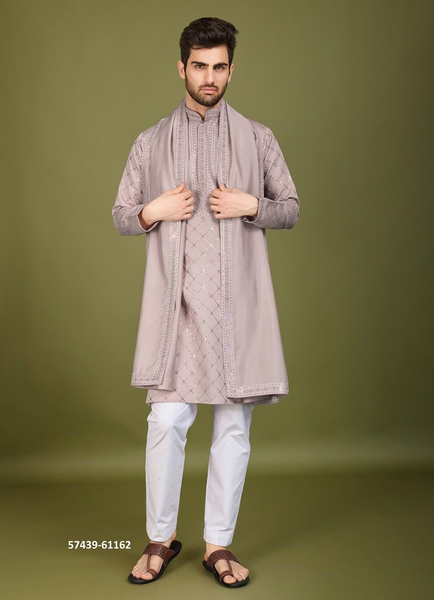 INDO VASTRA - Catalog # 57439 (Set of 4 Men's Ethnic Wear) by Brand STROLLAY ®